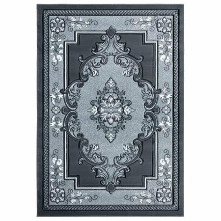UNITED WEAVERS OF AMERICA 2 ft. 7 in. x 4 ft. 2 in. Bristol Fallon Gray Rectangle Rug 2050 10572 35C